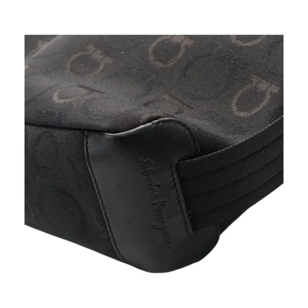 Salvatore Ferragamo Gancini Canvas Shoulder Bag - Picture 8 of 14
